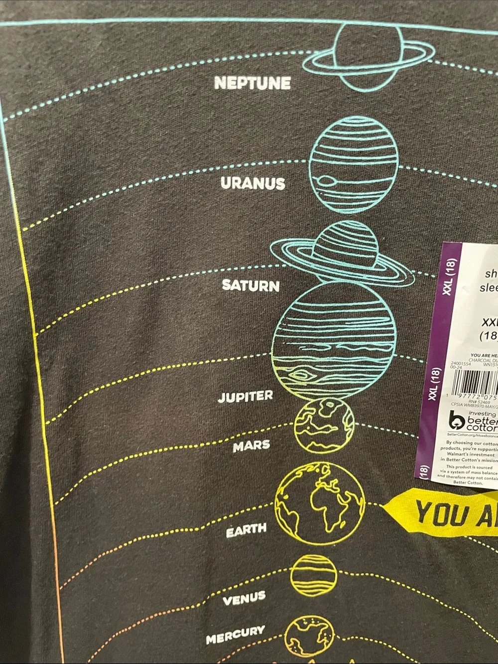 NEW 🆕 Graphic Solar System Tee with Neon Accents